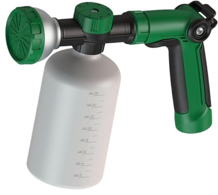 lisutupode Pulvérisateur en mousse pour jardin, 22 x 20 x 7,5 cm, espaces de floraison, tuyau anti-refoulement pour lavage de voiture, animaux domestiques, douche, arrosage des plantes