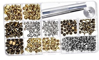 SHINEOFI 240juego Herramientas De Instalación De Remaches Kit De Cierre Presión Botón Presión Con Herramienta De Fijación Para Manualidades De Cuero