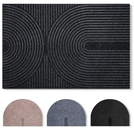 Tuocal Fußmatte Innen und Außen, 40x60cm, rutschfeste Schmutzfangmatte | Hoch Saugfähig, Niedriges Profil, Maschinenwaschbar, Fussmatte, Türmatte für Eingangsbereich, Eingang, Flur, Haustür