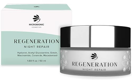 Regeneration Night Repair by MICROBIONIC | Nachtcreme mit Ceramide NP, Niacinamide, Hyaluron & Ectoin | intensive Feuchtigkeitsversorgung | regeneriert & stärkt die Hautbarriere | vegan & parfümfrei