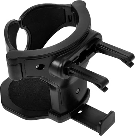 BUGUUYO Soporte Porta Vaso Coche Negro para Rejilla Aire Acondicionado Accesorio Automotriz Seguro y Fácil de Instalar Compatible con Bebidas y Botellas Diseño y Moderno para Interior
