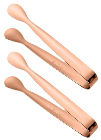 Tenazas Pequeñas Para Azúcar | 2 Piezas De Tenazas De Acero Inoxidable Para Bar - Pinzas Para Aperitivos | Para Malvaviscos Bartender Té Café Panadero Restaurante Buffet Servicio Fiesta