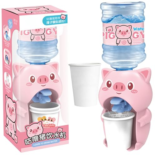 Mini dispensador de Agua para niños Lindo Animal de Dibujos Animados Mini dispensador de Bebidas Juguetes para Juegos de imaginación con 2 Tazas Fuentes de Agua portátiles Desmontables Juguetes p
