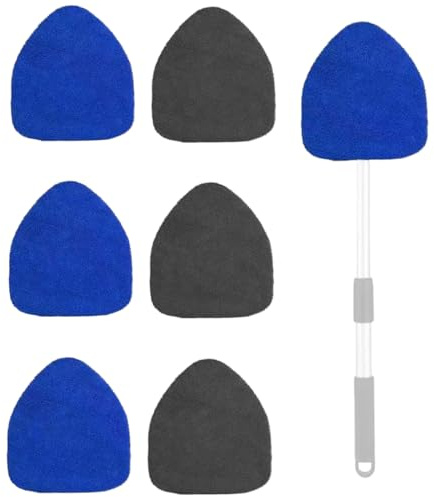 OPVYAEU 6 Pezzi Panni Microfibra Auto Pulizia Interno Parabrezza, Asciugatura e Lucidatura Senza Aloni, Ideale per Vetri, Specchi e Cruscotto, Lavabile e Durevole