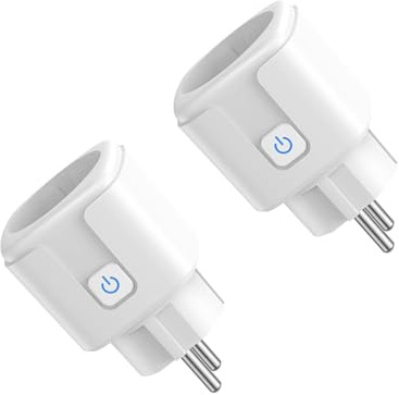 Schuko Stecker Typ-C mit Ein/Ausschalter, VDE-zertifiziert, 250V/16A, Hochwertiger PC-Kunststoff, Schutzkontaktstecker, Robust und Sicher für Haushaltsgeräte, Elektronik und Bürogeräte (2 Stück)