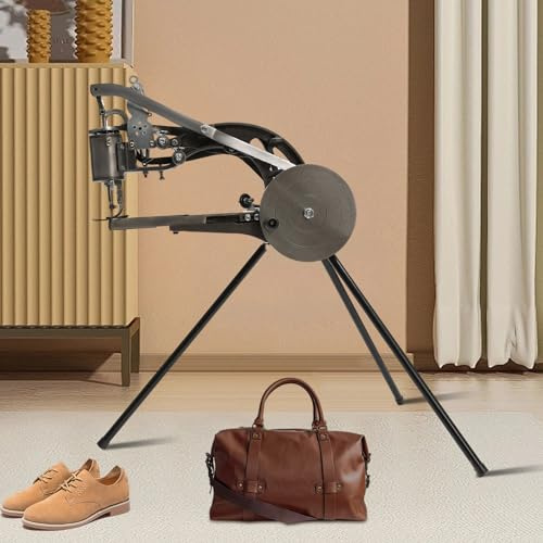 YEITBY Manuell Läder Symaskin, Hand Sko Maskin, Justerbar Läder Handmaskin, Kobbler Symaskin, 360° Justerbar Riktning, Svart