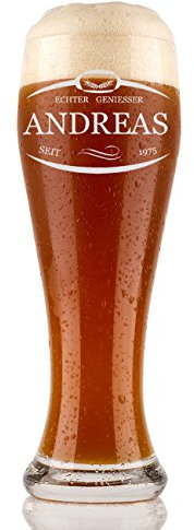 polar-effekt Bierglas mit Gravur, Weizenbierglas 0.5 Liter personalisierte Geschenke, Weizenglas, Weißbierglas Geschenkidee, Geburtstagsgeschenk für Männer, Vatertag für Papa und Opa