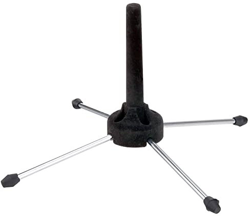 Classic Cantabile KFS-153 Querflöten- und Klarinettenständer (kompaktes, standfestes Stativ für Blasinstrumente) chrom/schwarz