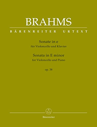 Sonate für Violoncello und Klavier e-Moll op. 38. Partitur mit Stimmen, Urtextausgabe