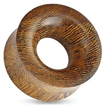 Tapsi´s Coolbodyart® Double Flared Tunnel Schlangen Holz Organic 12mm