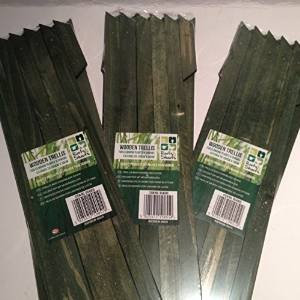 3 X Garden Gardeners Green Coloured Wooden Expanding Expandable Wooden Garden Trellis Each Piece Expands to 150 x 30 cm New
