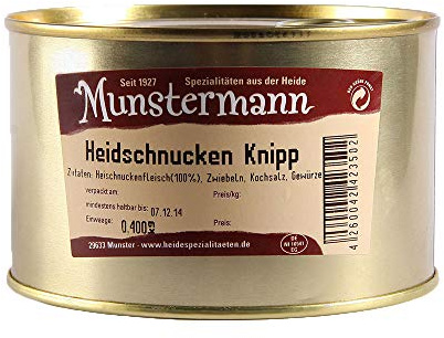 Munstermann | Heidschnucken Knipp | Grützwurst | Servierfertig | 400g