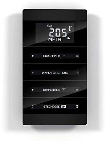 enertex MeTa® KNX Raumcontroller – Premium schwarz
