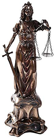 Pacific Giftware Standing Cold Cast Bronze Lady Justice Statue Home Decor