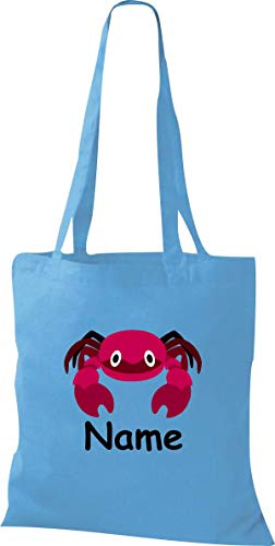 Shirtinstyle Stoffbeutel Tasche, Tiermotiv Hummer mit Wunschnamen, Natur Zoo Tiere Animal, Geschenk, Baumwolltasche, Logo, Spruch, Verwandschaft, Motiv, Farbe Pink