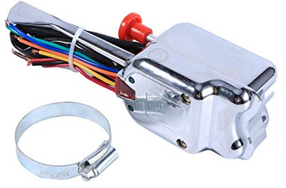 Blinkerschalter,Yctze Chrom Blinkerschalter 12V für Blinkerschalter Oldtimer Traktor Oldtimerblinkerschalter Steuerung Street Rod für Ford für Blinkerschalter Universal Blinkerschalter Univer