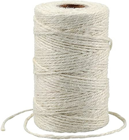G2PLUS 100M Beige Juteschnur, 2MM Jute Schnur für Garten, 3-Lagig Bastelschnur für Basteln, Jute Dekokordel für DIY Kunstgewerbe Gartenarbeit