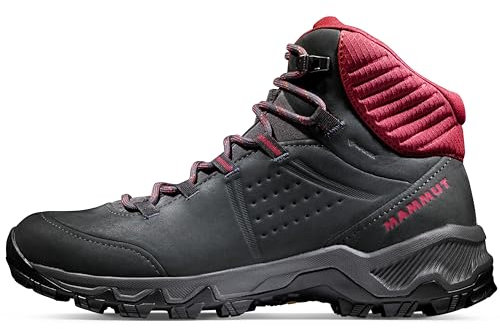 Mammut Nova IV Mid GTX Women | Wanderschuhe für Damen, Wasserdichte Trekkingschuhe, Outdoor Schuhe, Gore-Tex Bergschuhe, Sportschuhe für Hiking | Black-Blood Red, 7.5