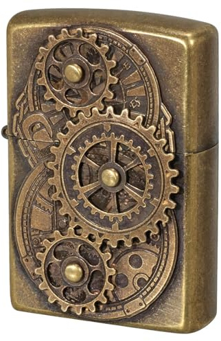 Zippo Feuerzeug Antik Gear Metall Messing Barrel