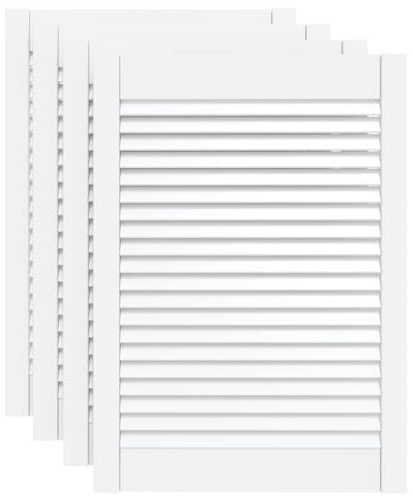 vidaXL Skåpluckor lamelldesign 4 st vit 69x49,4 cm massiv furu