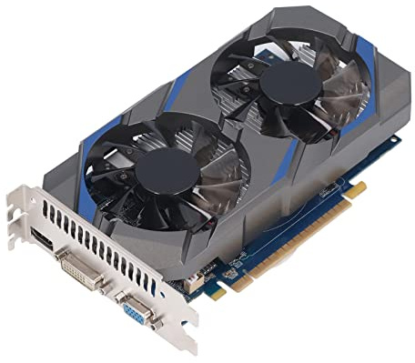 Carte Graphique de Jeu Geforce 750 Ti 2 Go GDDR5 128 Bits PCI Express 3.0 X 16, Système de Refroidissement à Double Ventilateur, Interface Multimédia DVI + VGA + HD