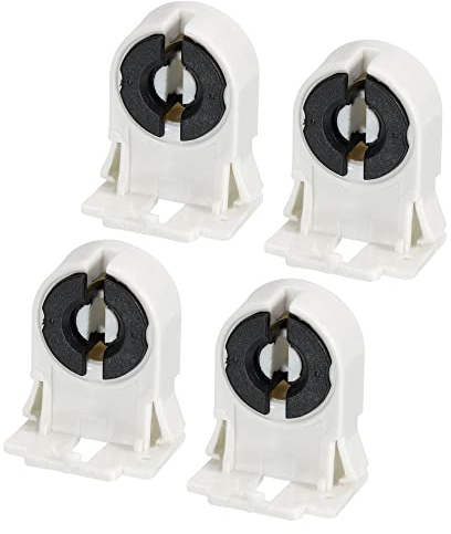 sourcing map Pack mit 4 T8 Lampenfassung Sockel ohne Shunt 37x30x24mm | Für LED Fluo Rohr