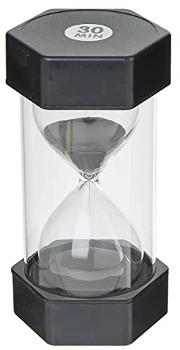 Jumbo Sand Timer for Kids- Colorful and Attractive-Easy to Operate- Visual Tool for Kids- Learning Tool (30 Mins - Black)