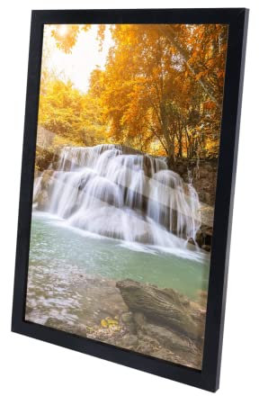 Hengsong Bilderrahmen 50x70 cm Schwarz,mit Rahmen&Acryglas&MDF für Foto von 50x70,Wandrahmen für Bilderrahmen Familie&Posterrahmen&Dokumentrahmen&Puzzlerahmen,ca.52.9×72.9cm