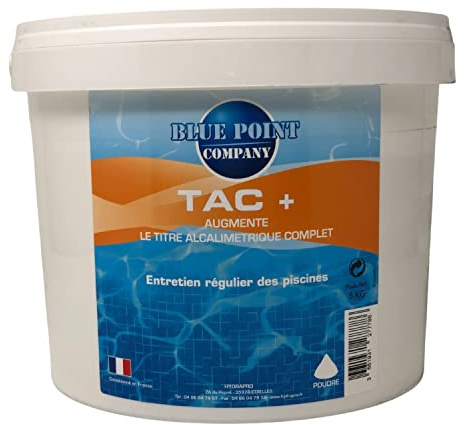 TAC + Piscine - Correcteur TAC alcalinité Piscine/Stabilise Le pH et Maintient l'eau en Parfait État – Produit Conditionné en France/Seau de 5 Kg