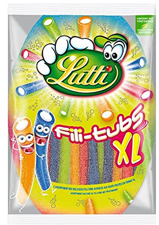 LUTTI - Fili Tubs XL 180G, une explosion de saveurs sucrées dans chaque bouchée ! - Le Lot De 4