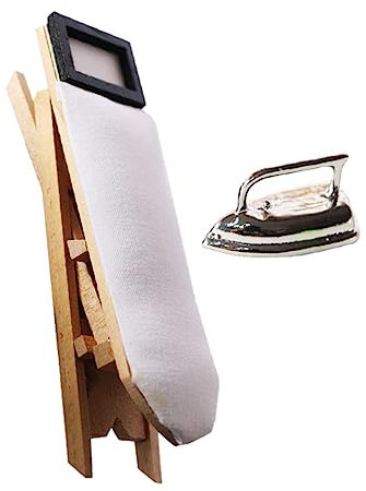 Garneck 1ensemble Mini Table à Repasser avec à Repasser Décorations pour Maison De Poupées Accessoire Créatif pour Jouets Et -