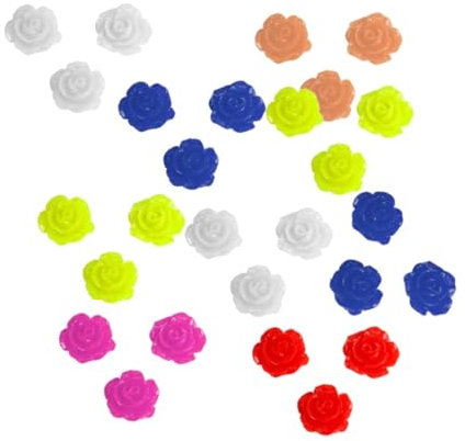 Gogogmee 50stücke Resin Blütenperlen Bastelzubehör Für Schmuckgestaltung Und Scrapbooking Gemischte Farben Für Ohrringe Armbänder Und Handyhüllen