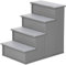 PawHut Escalera para Perros de 4 Peldaños Escalera para Mascotas Escalones para Perros Gatos con Acolchados Desmontables Carga 30 kg para Cama Sofá 40x59x54,2 cm Gris