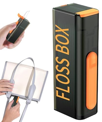 Étui de voyage pour fil dentaire – Boîte de support de fil dentaire, distributeur automatique de fil dentaire, étui de voyage pour fil dentaire, support de médiator oral