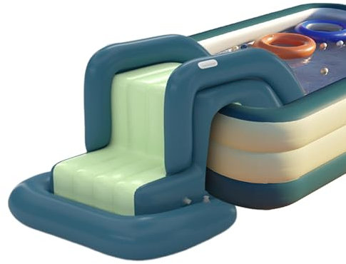 Dreuhuing Tobogán acuático para Piscina,Tobogán acuático Inflable para Piscina | Tobogán acuático para Piscina,Tobogán acuático de Piscina de Verano para Fiestas en el Patio Trasero: diversión para