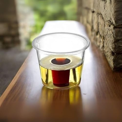 Hotpack Bomb Shot UKCA Marked 100ml PP Clear Cup (25ml Shot) - 1000 Pieces, Disposable Jagerbomb Glasses 50PCS X 20 Pack