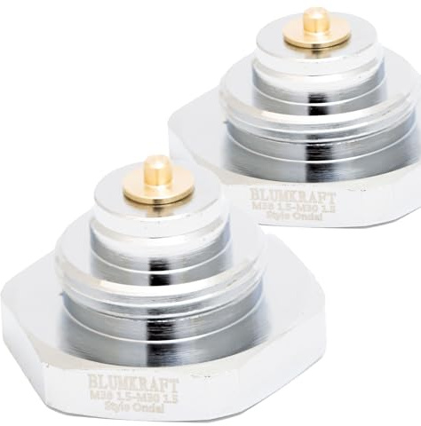 BLUMKRAFT 2 Stück Heizkörperadapter, Anschluss M38 x 1,5, Stil Modern, für Thermostat/Thermostatkopf M30 x 1,5 männlich