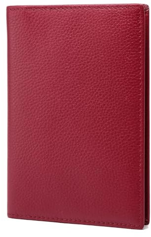 FOMAX Echtleder Schutzhülle für Reisepass, 100% Leder, stilvolle Reisepasshülle, Travel Wallet, Etui für Reisen, Passport case Hülle