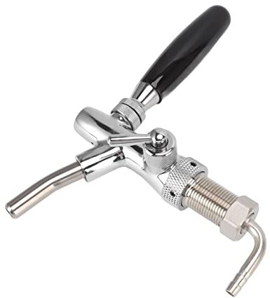 G5/8 Beer Tap Faucet, Rostfritt Stål 304 Draft Beer Dispenser Kran för Bar med Flödeskontrolverktyg, Professionella ölkranar för Mindre Skumning, Allmänt Används för öltorn och Kegs