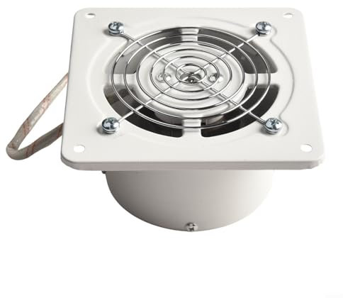 Ventilador de escape de 4 pulgadas para ventilación de aire de baño y cocina, potencia de 25 W para una extracción de aire rápida y eficiente