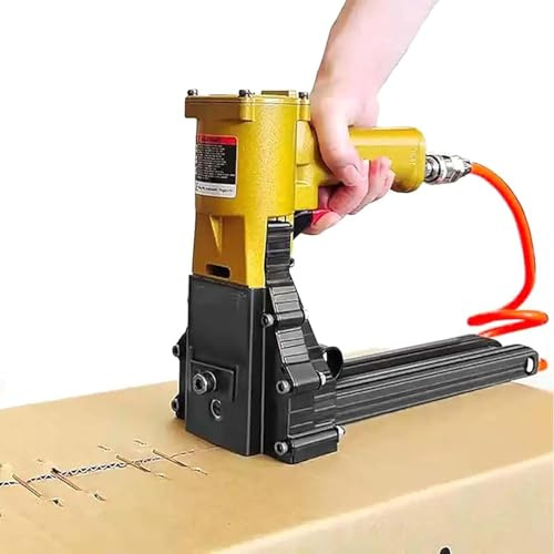 Agrafeuse pneumatique en carton, profondeur de clouage réglable pour une étanchéité sécurisée du carton, idéale pour l'efficacité de l'industrie de l'emballage