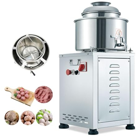 Hachoir à viande professionnel, batteur à boulettes de viande, batteur électrique 1100 W, couteau à quatre lames tridimensionnel