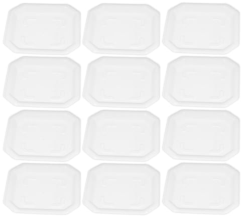 Hohopeti 50 Sottovasi Quadrati in Plastica Spessa Neri Vassoi di Drenaggio per Piante Bonsai e Vasi da Giardino Piattini Raccolta Acqua per Interno ed Esterno Resistenti e Stabili per
