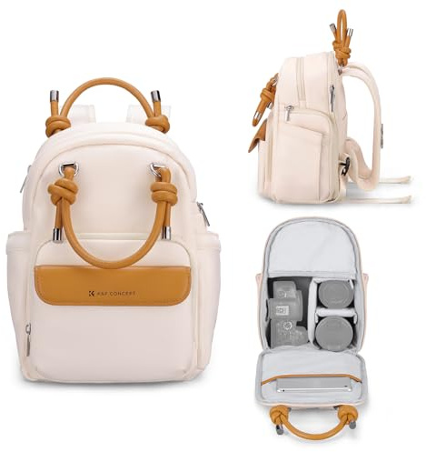 K&F CONCEPT Mochila para Cámara Compacta, Bolsa Pequeña para Fotógrafos DSLR/SLR, Mochila 2 en 1 Resistente al Agua con Compartimento para Tablet de 10.1
