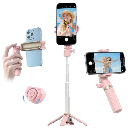 LINBER Mini Palo Selfie con trípode para iPhone y Android