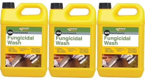 404 Fast Powerful Fungicidal Wash, Removes Mould, Fungi, Algae, Interior and Exterior Use, 5 Litre, Pack of 3
