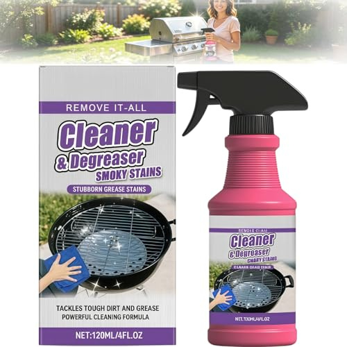 Fast-Acting Heavy-Duty Grill Degreaser Spray, 120ml BBQ Grill & Oven Cleaner Grillreiniger, Allzweckreiniger Küchenreiniger Für Löst Angebranntes Essen, Fett Und Speisereste