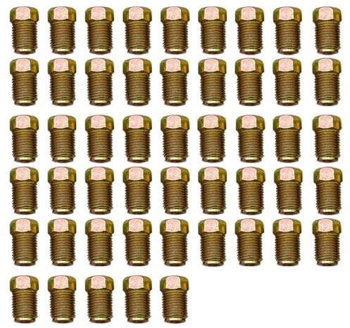 tubería de freno Tuercas y pernos de 10/20/50 x 10 mm x 1 mm para tubo de freno de 3/16 y línea de freno con abocinados invertidos, accesorios métricos(50Pcs)