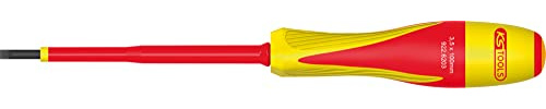 KS Tools 922.6201 Tournevis Fente bi-matière isolé 1000V, 2,5x75 mm | Tournevis Fente bi-matière isolé 1000V, 2,5x75 mm, chrome vanadium, vissage précis