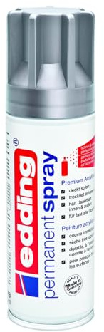 Edding 5200-923 - Spray Permanente de Pintura Acrílica - 200 ml - Plata mate